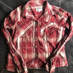 Small Womens/Girl Vans Red Flannel Button down